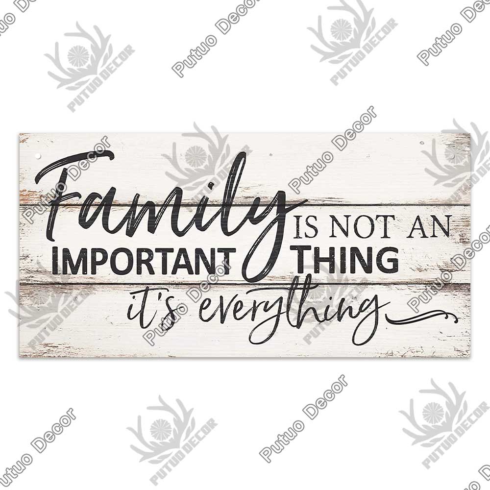 Putuo Decor Home Wooden Signs Family Wood Wall Plaque Wood Art Home Decor for Friendship Wooden Pendant Home Wall Decoration