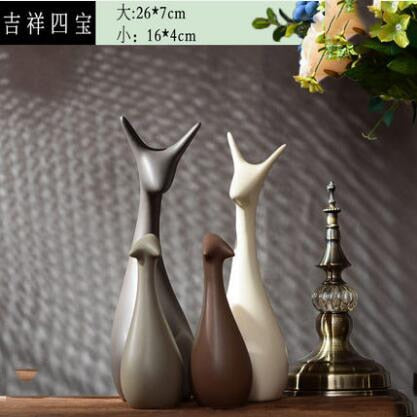 Simple Modern Ceramic Figurines Livingroom Ornament Home Furnishing Decoration Crafts Office Ceramic