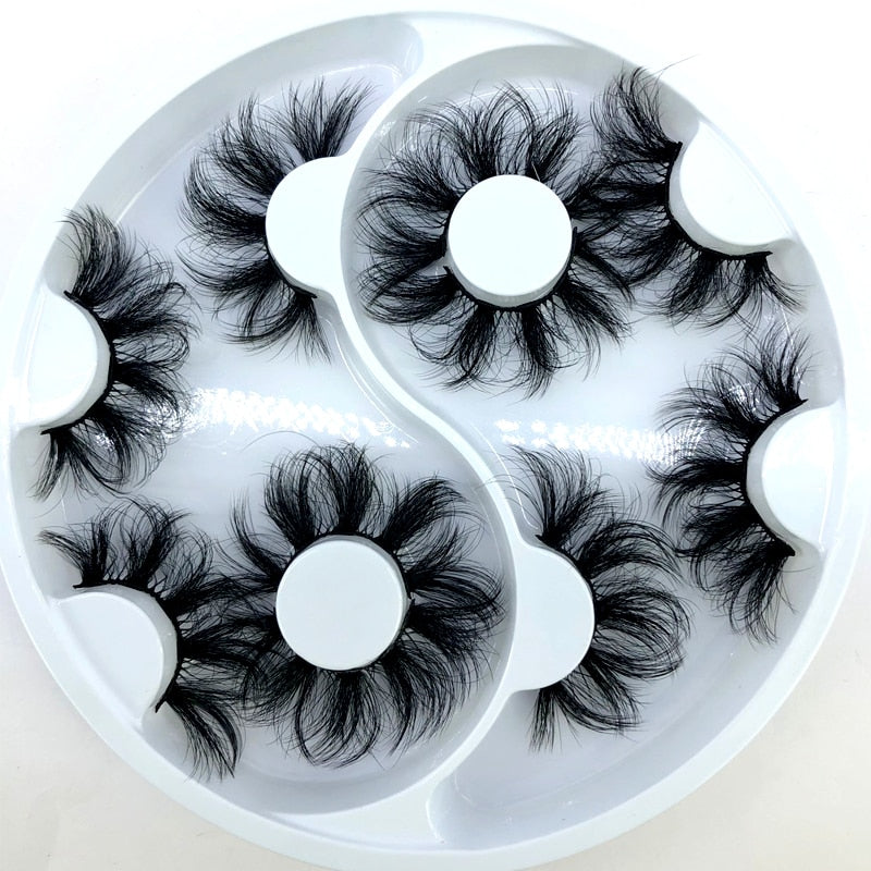 5 pairs natural false eyelashes fake lashes long 3d mink lashes eyelash extension
