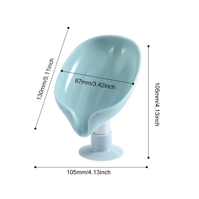 2PCS Suction Cup Soap dish For bathroom Kitchen Shower Portable Leaf Soap Holder Plastic accessories