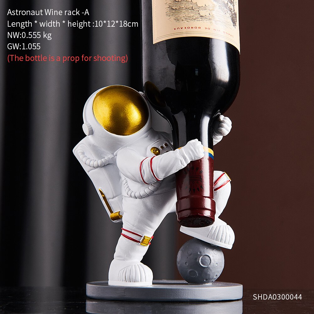wine holder astronaut wine rack For home interior Practical home decoration Wine stand shelf decor Wine bar cabinet