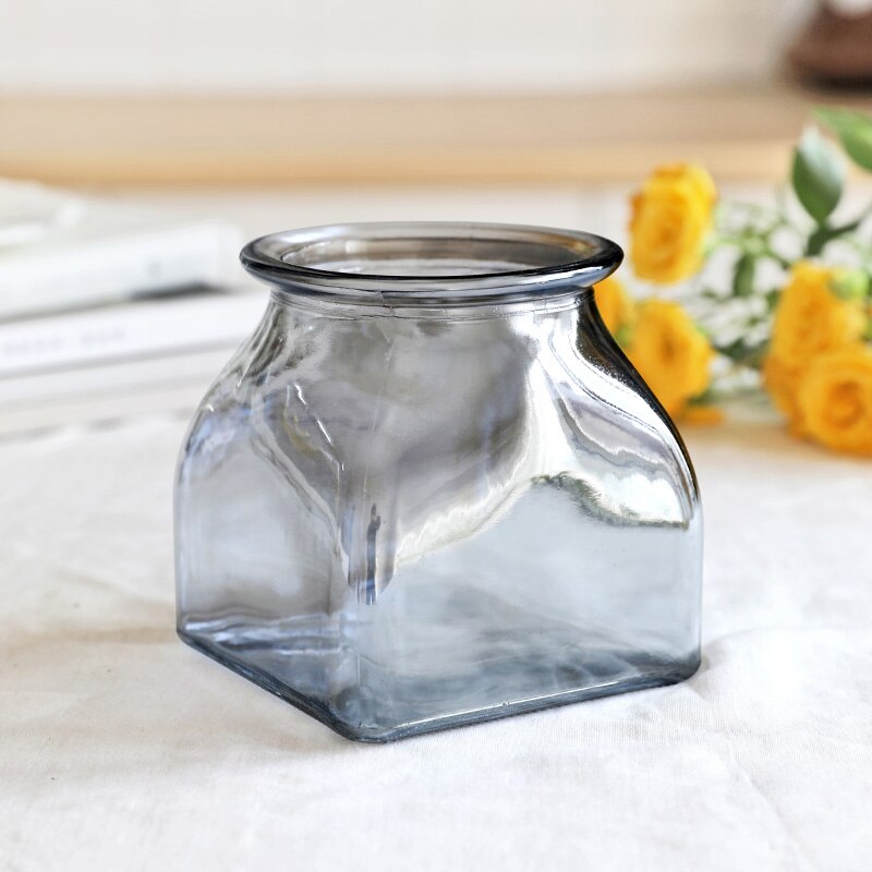 Multicolor Glass Vase Dried Flowers Nordic Transparent Europe Home Decoration Home Flower Vases