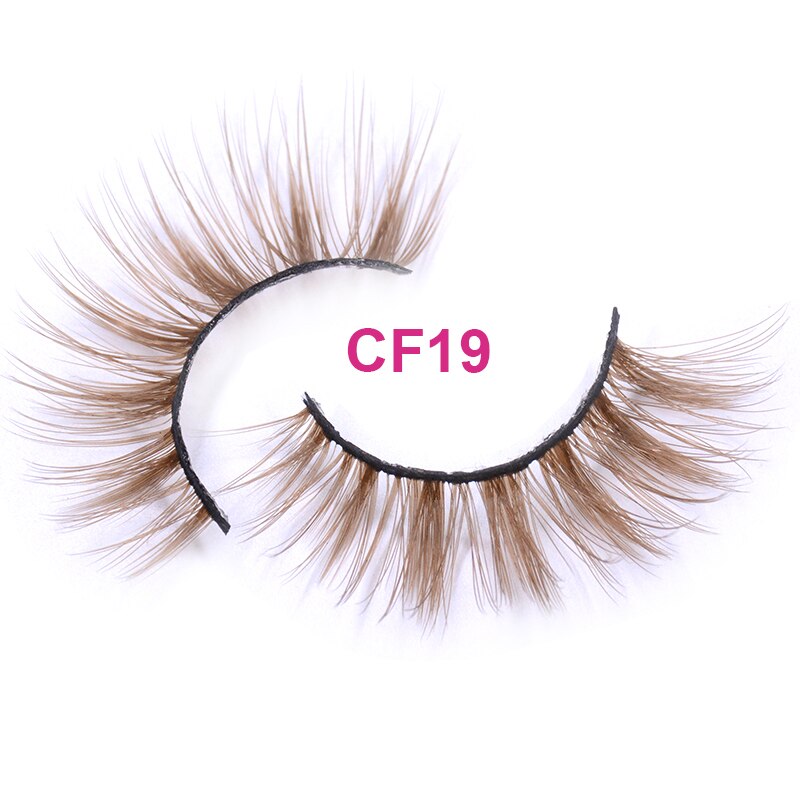 Fluffy Thick Dramatic 3D Faux Mink Colored Eyelashes Pink Red Natural Synthetic Colorful Rainbow Color Eye Lashes for Holiday