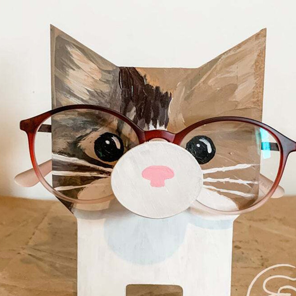 Animal Wood Carvings Glasses Display Rack Shelf Sunglasses Jewelry Holder for Home Office Showcase Decor