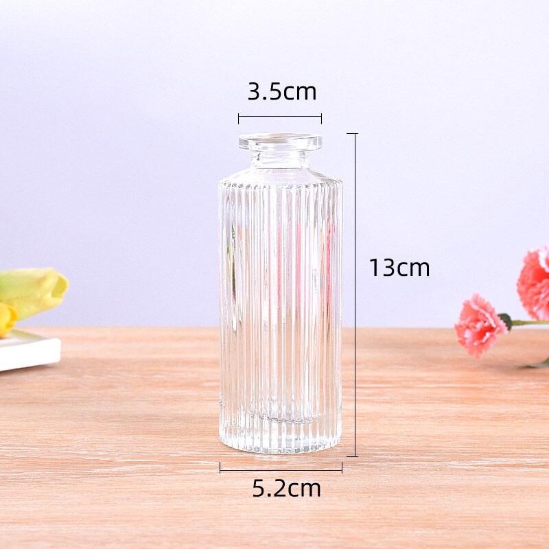 Simple Transparent Glass Small Vase Nordic Decoration Living Room Flower Home