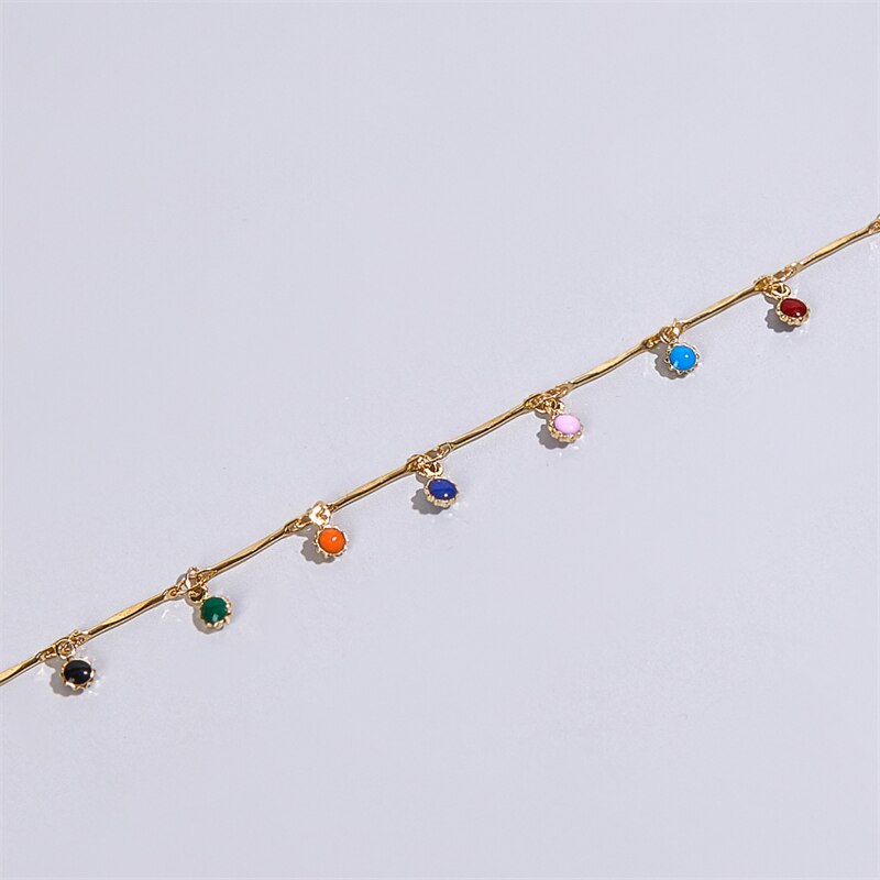 Bohemian Colorful Beaded Necklace for Women Charms Tassel Clavicle Chain Chockers Handmade Jewelry