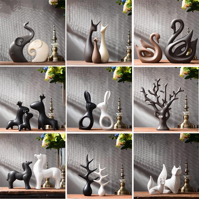 Simple Modern Ceramic Figurines Livingroom Ornament Home Furnishing Decoration Crafts Office Ceramic