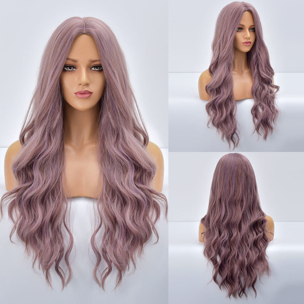 Blonde Body Wave Synthetic Wigs For Women Long Wave White Lolita Cosplay Party Natural Heat Resistant Hair