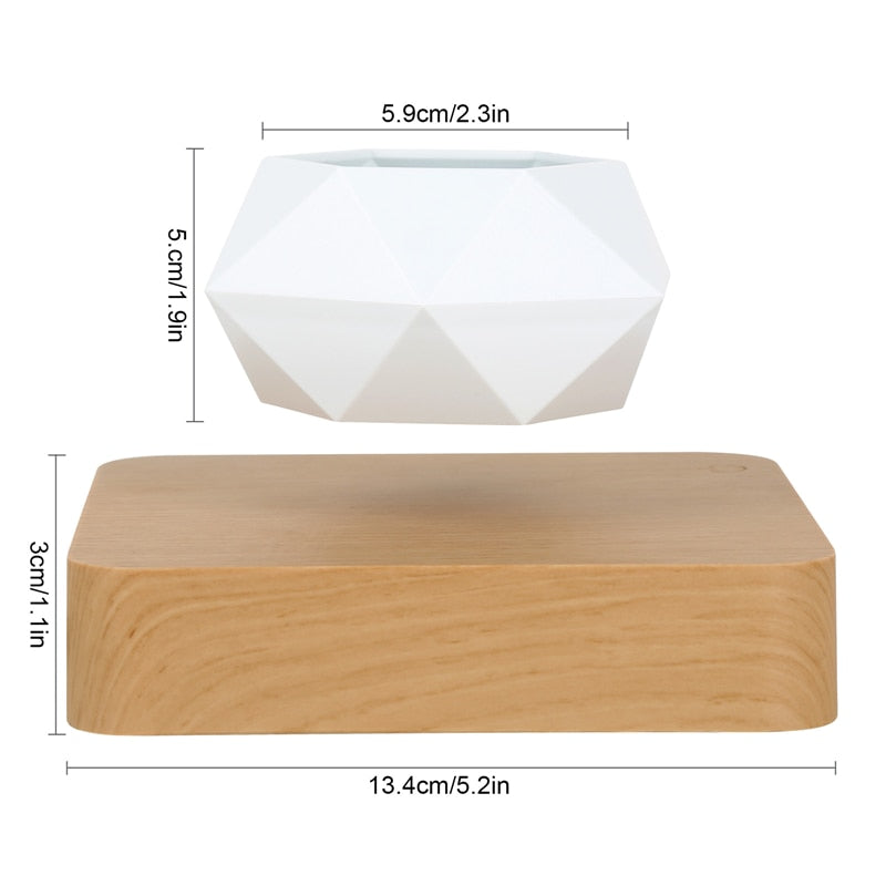Levitating Air Bonsai Pot Rotation Flower Pot Planters Magnetic  Suspension Floating Pot Potted Plant Home Decor