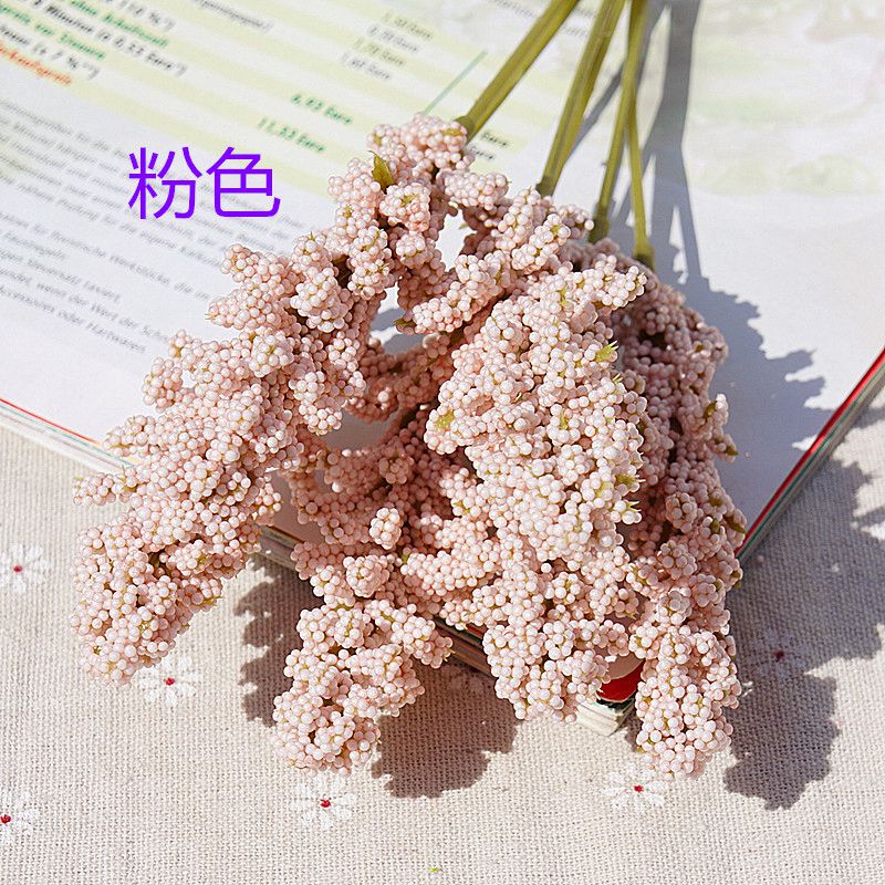 6 Pieces Bundle PE Lavender Cheap Artificial Flower Wholesale Plant Wall Decoration Bouquet Material Manual Diy Vases for Home