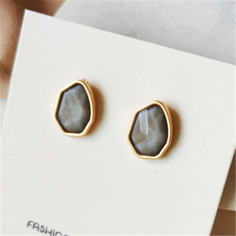 Metal contracted irregular earring polygon stud earrings Vintage stud earrings jewelry