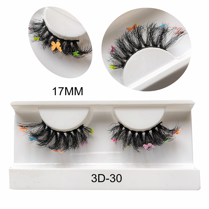 Faux Mink 25mm Lashes With Butterflys or flowers On Them Full Strip False Eyelashes Butterfly Lash For party