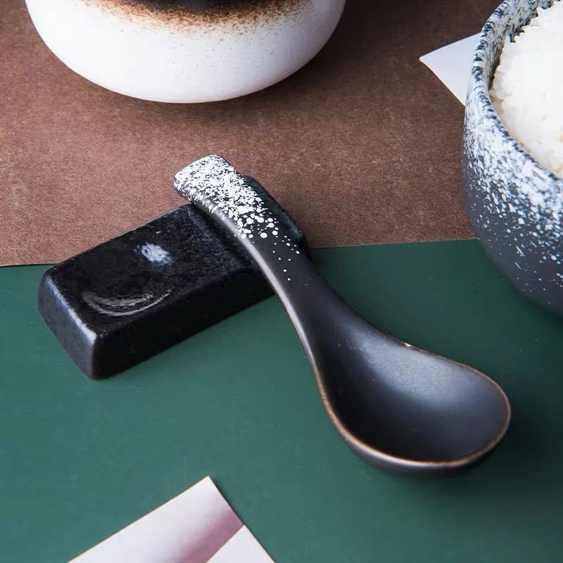 Ceramic Soup Spoon Japanese Tableware Creative Spoons Cooking Utensil Tool