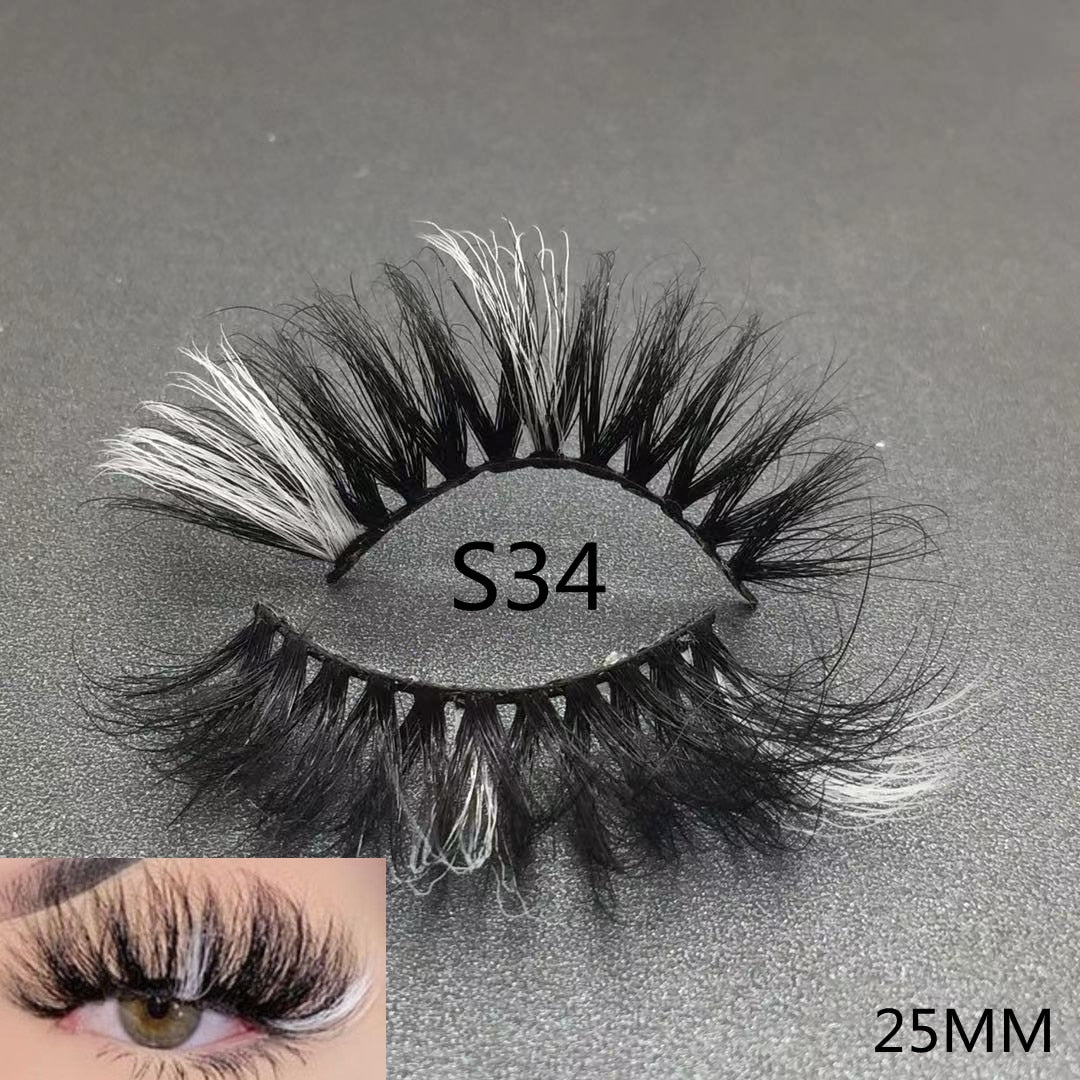 3D Mixed Color Mink Lashes Beauty Natural Individual Eyelashes Fluffy Lash Extension mix pink blue dramatic lash