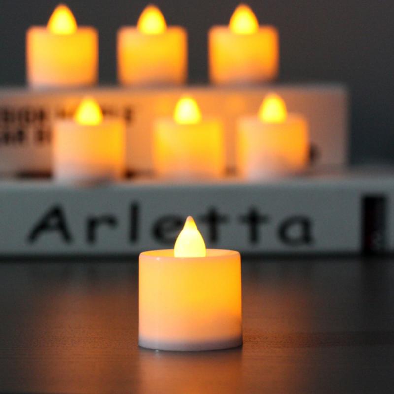 Flameless LED Lights Candles Battery Powered Coloful Flickering Romantic party Home Decor