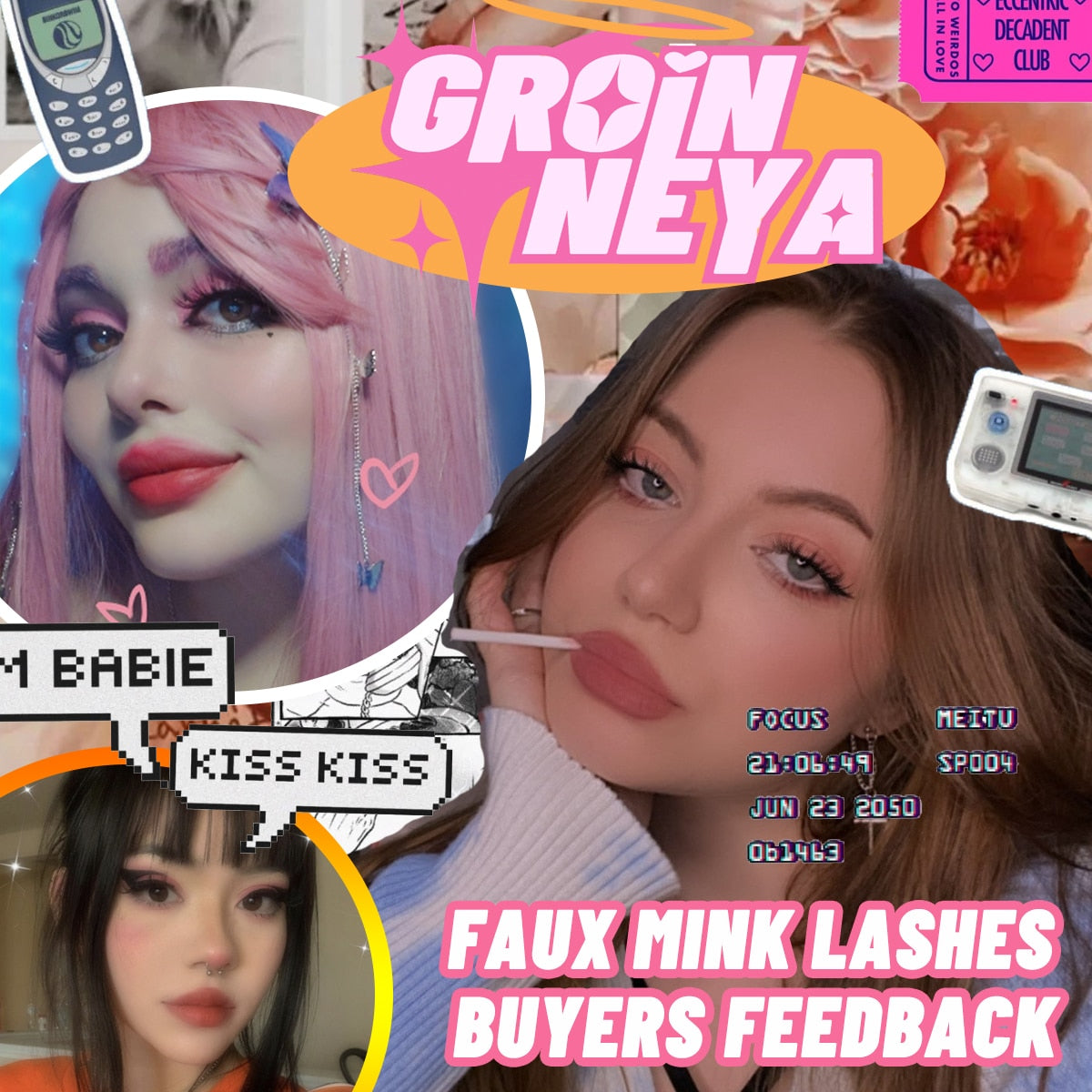 2/5 Pairs 3D Faux Mink Lashes Natural False Eyelashes Fluffy Soft Wispy Volume Cross Manga Lashes MaKeup