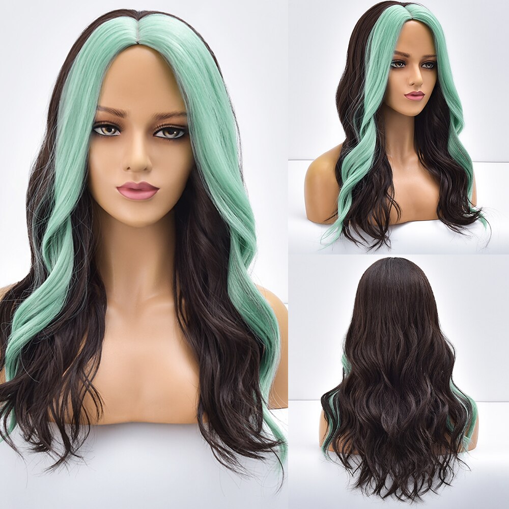 Blonde Body Wave Synthetic Wigs For Women Long Wave White Lolita Cosplay Party Natural Heat Resistant Hair