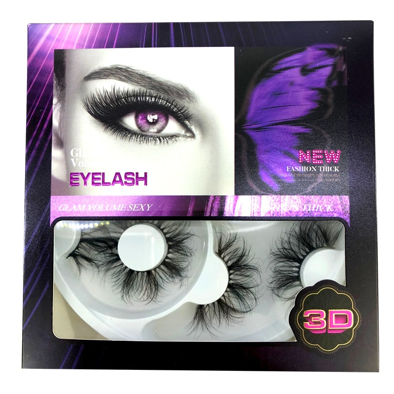 5 pairs natural false eyelashes fake lashes long 3d mink lashes eyelash extension