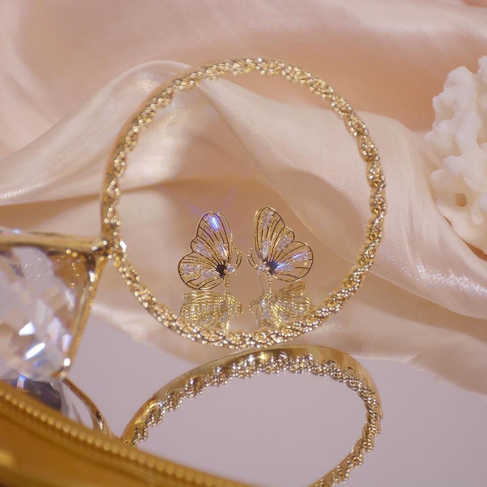 Cute Gold Color Butterfly Earring Jewelry