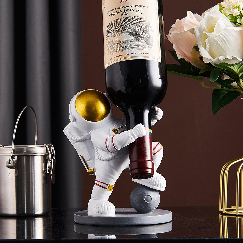 wine holder astronaut wine rack For home interior Practical home decoration Wine stand shelf decor Wine bar cabinet