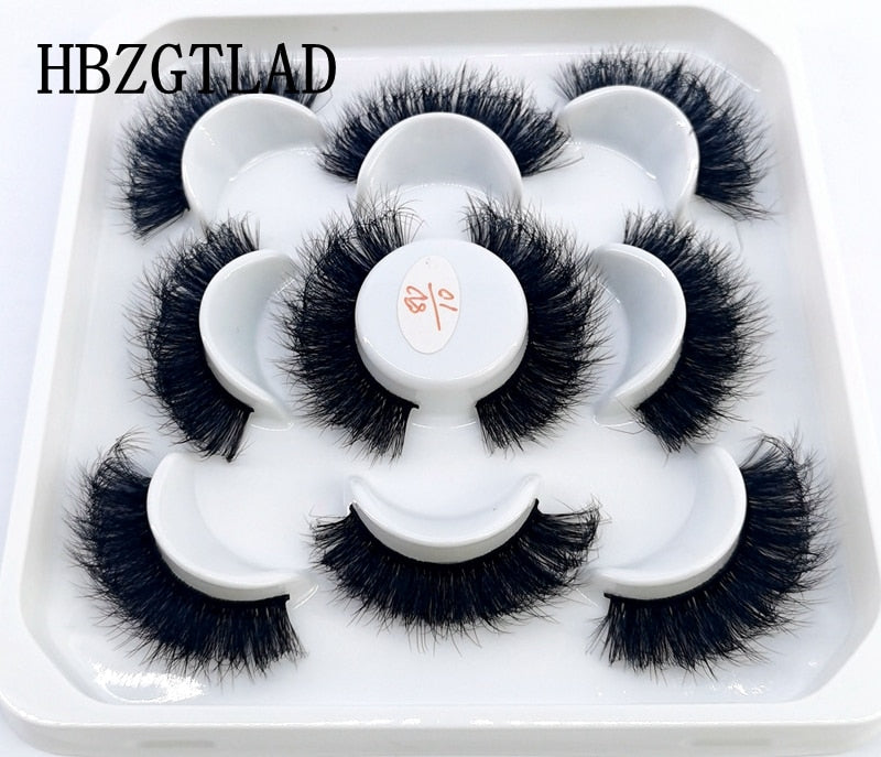 5 pairs natural false eyelashes fake lashes long makeup 3d mink lashes eyelash extension mink eyelashes for beauty