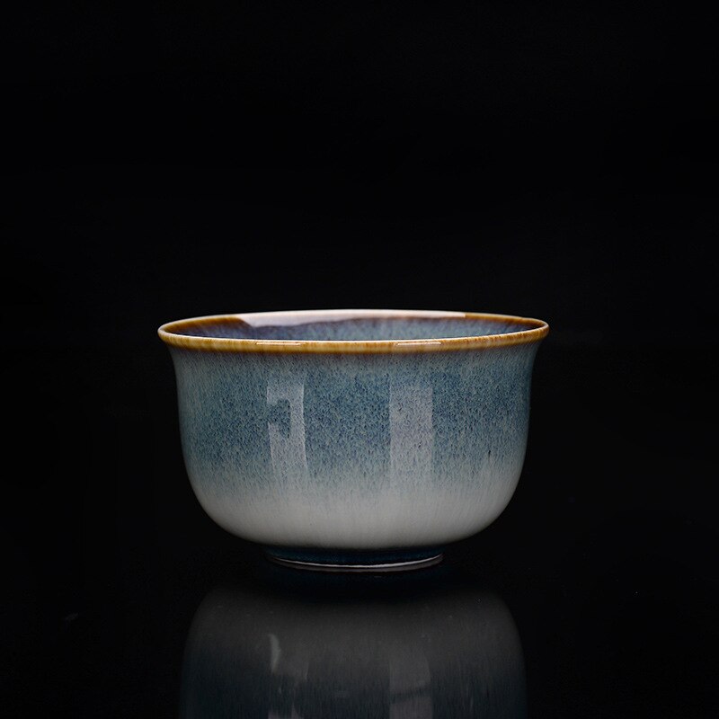 Kiln Baked Teacup Temmoku Glaze Brushed Siyao Change Master Cup Teacup Tea Ceramic Kung Fu Tea Cup