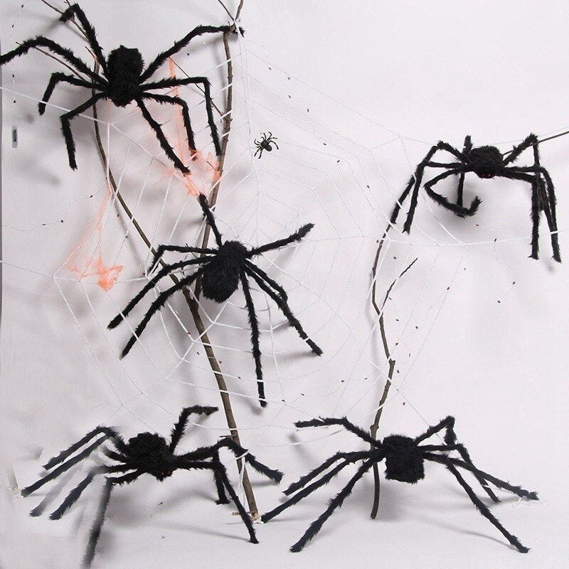 200 cm Halloween Hanging Decoration Horror Giant SPIDER Decor House Haunted Outdoor Yard Halloween Spider Decor for Home Party