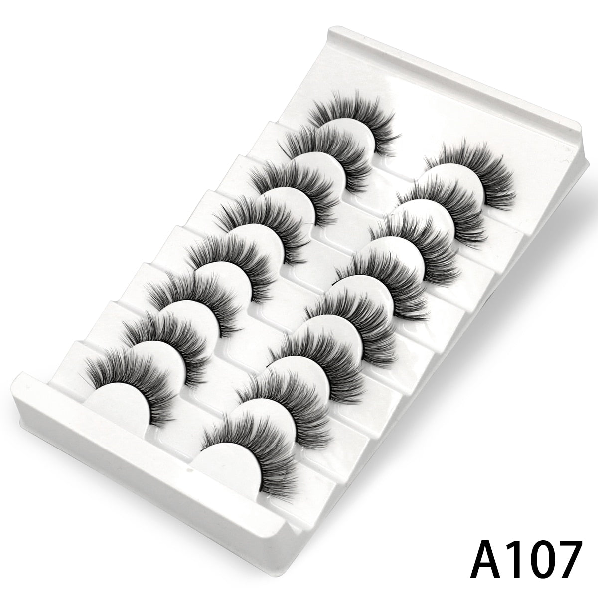 3D Mink Lashes 2/5/8 Pairs Natural False Eyelashes Fluffy Soft Wispy Volume Dramatic Long Cross Eyelash Extension
