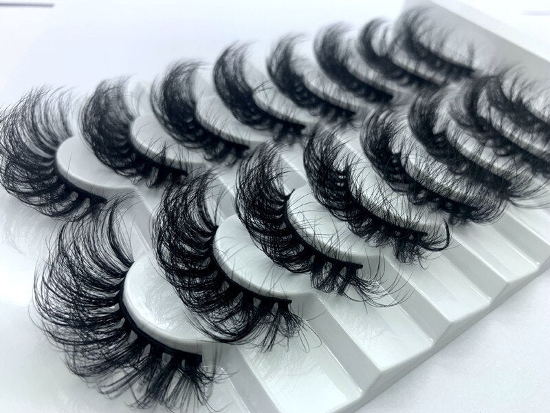 5/8pairs natural false eyelashes fake lashes long makeup 3d mink lashes eyelash extension Fluffy Mink Lashes