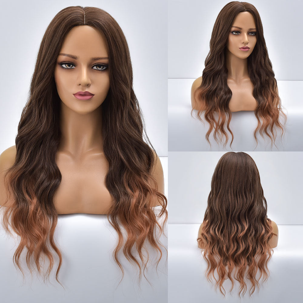 Blonde Body Wave Synthetic Wigs For Women Long Wave White Lolita Cosplay Party Natural Heat Resistant Hair