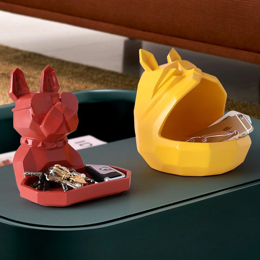 home storage box Dog cat modern figurine Candy Fruit key Desktop home decor storage container Home Office Storage box