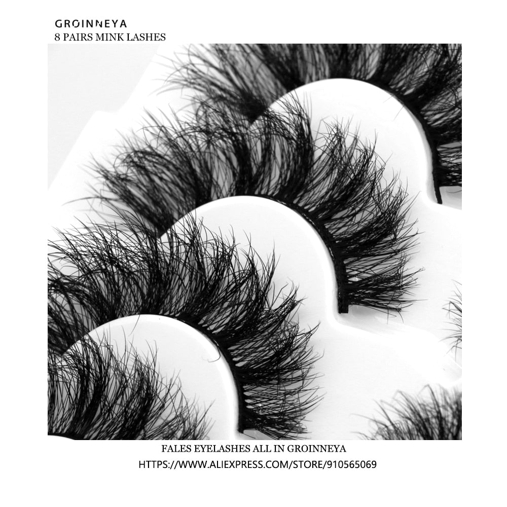 6D Faux Mink Eyelashes Long Lasting Fluffy Mink Lashes Dramatic Volume lashes Thick Long 5/7 Pairs