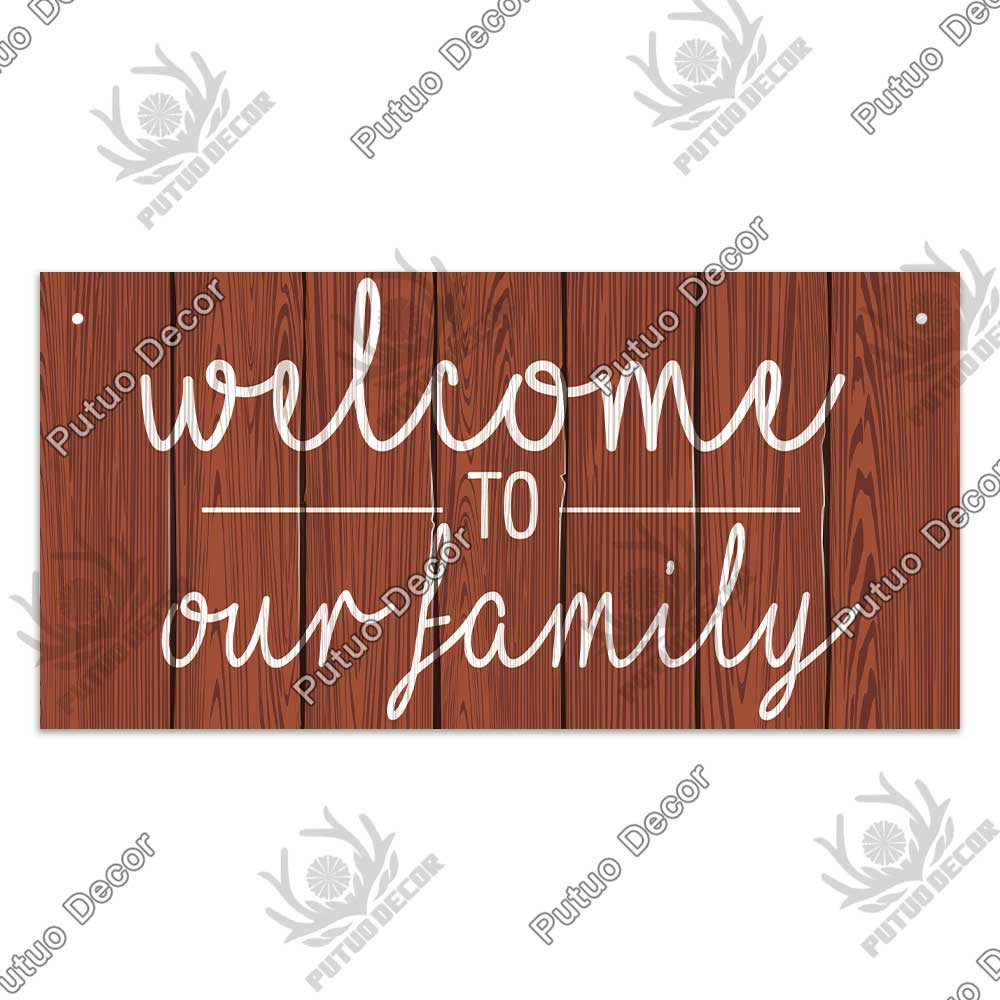 Putuo Decor Home Wooden Signs Family Wood Wall Plaque Wood Art Home Decor for Friendship Wooden Pendant Home Wall Decoration