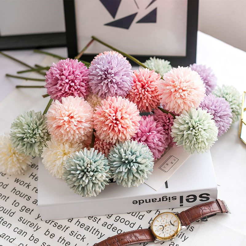29cm Dandelion Artificial Flowers Bouquet Silk Fake Flowers For Home Decor Garden Widding Decoration DIY Vase Accessories Plants
