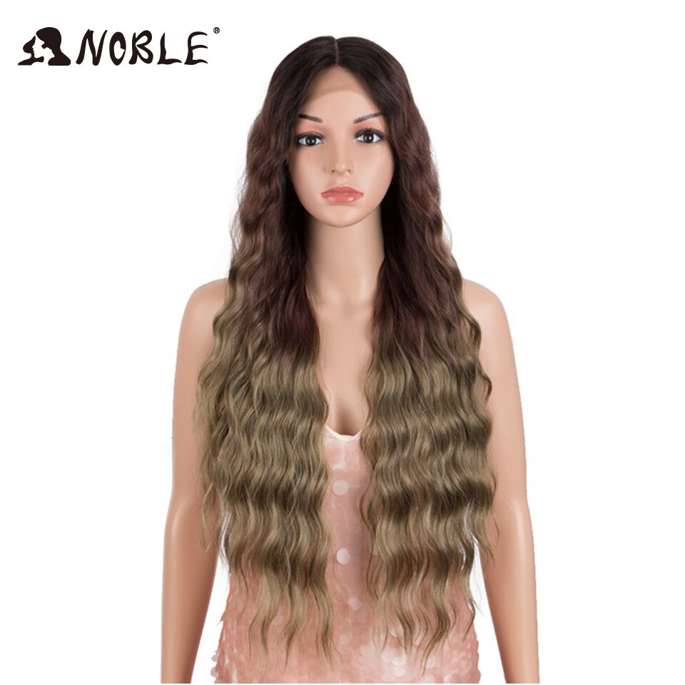 Synthetic Lace Wig 30 Inch Long Wavy Wig Ombre Blonde Wig Synthetic Lace Wigs Cosplay Synthetic Lace Wig