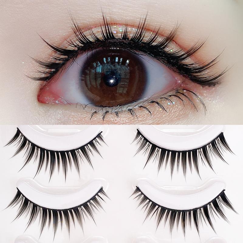 Japanese Natural Eyelashes Cos Thick Eyelashes Prom Performance Long Crossed Eyelashes 5 Pairs Lashes