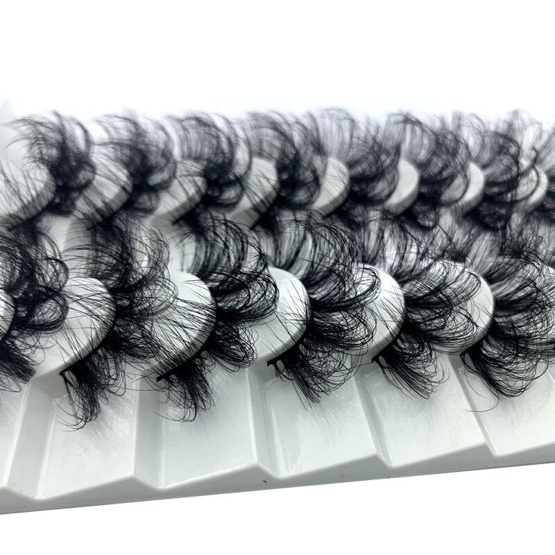 5/8pairs natural false eyelashes fake lashes long makeup 3d mink lashes eyelash extension Fluffy Mink Lashes