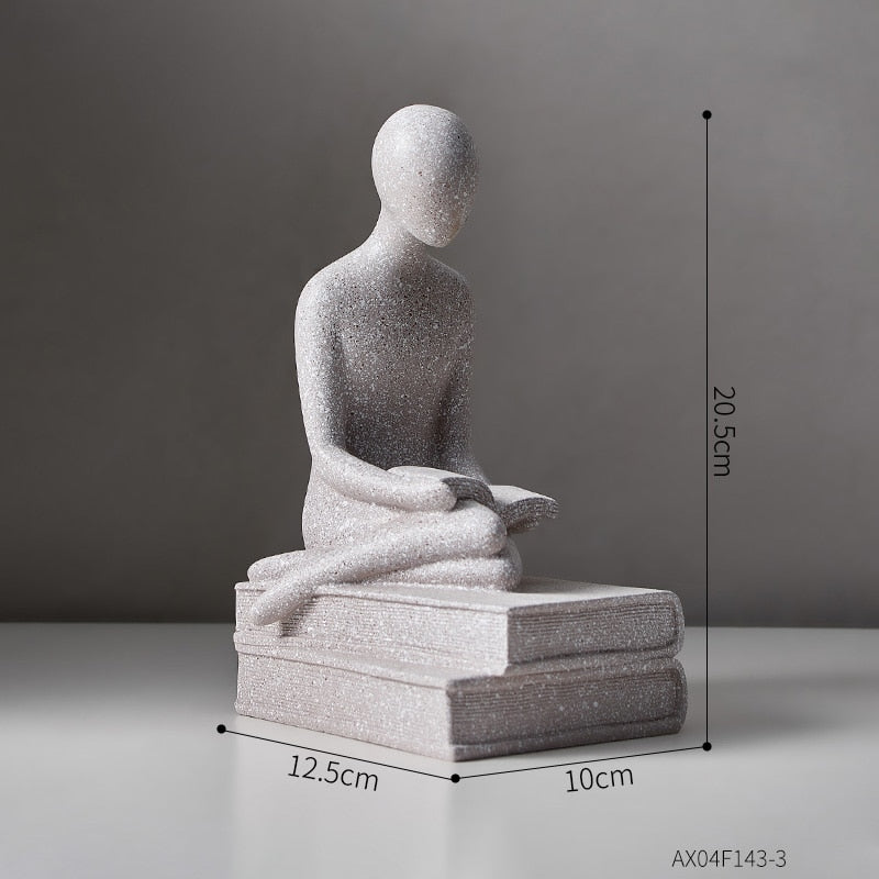 Abstract Sculpture Figurines for Interior Home Decoration Accessories Modern Decorative Figures House Decoration Office Decor