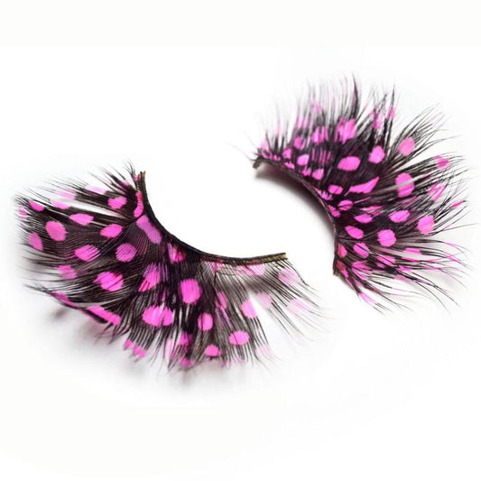 1Pair Faux Eyelashes Exaggerated Drama Stage Masquerade Party Speckled Thick Feather False Eyelash Extension Cilios