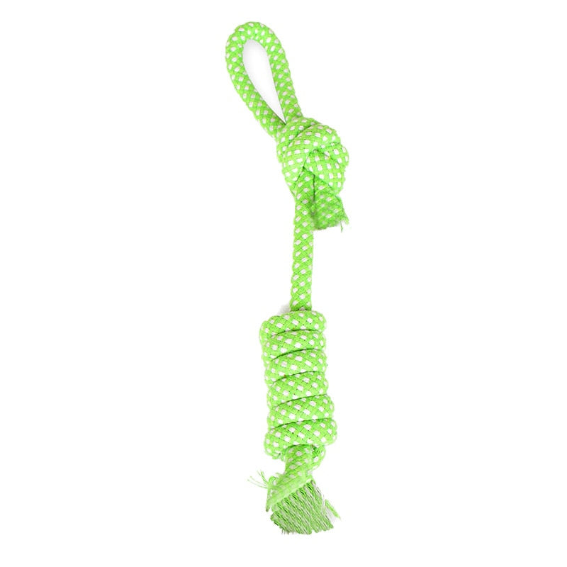 1pc Pet Dog Toy Rope Double Knot Cotton Braided Rope Toy Puppy Chew Cleaning Tooth supplies