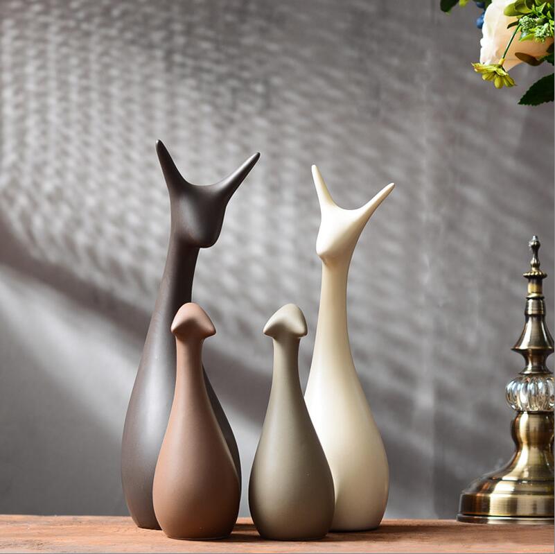 Simple Modern Ceramic Figurines Livingroom Ornament Home Furnishing Decoration Crafts Office Ceramic