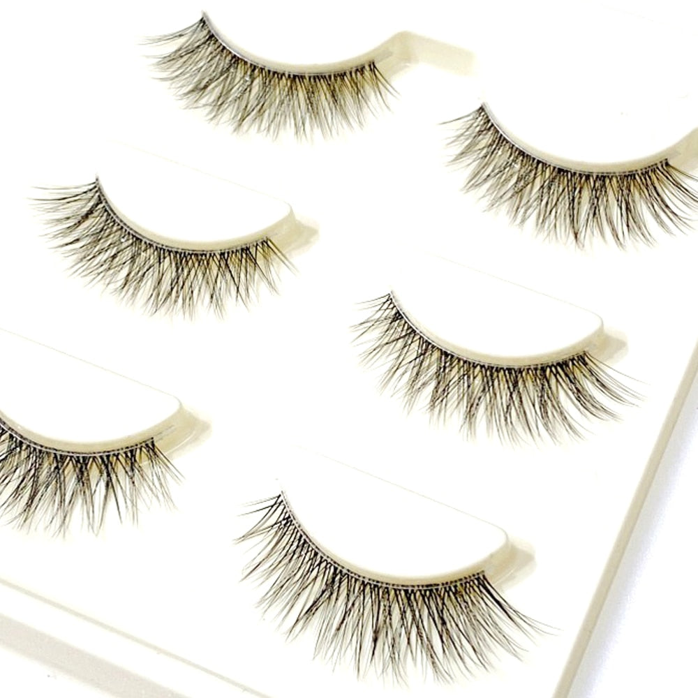 Transparent Terrier 3 Pairs 3D Mink EyeLashes False Lashes Thick EyeLash Lashes Natural Soft Fake EyeLashes