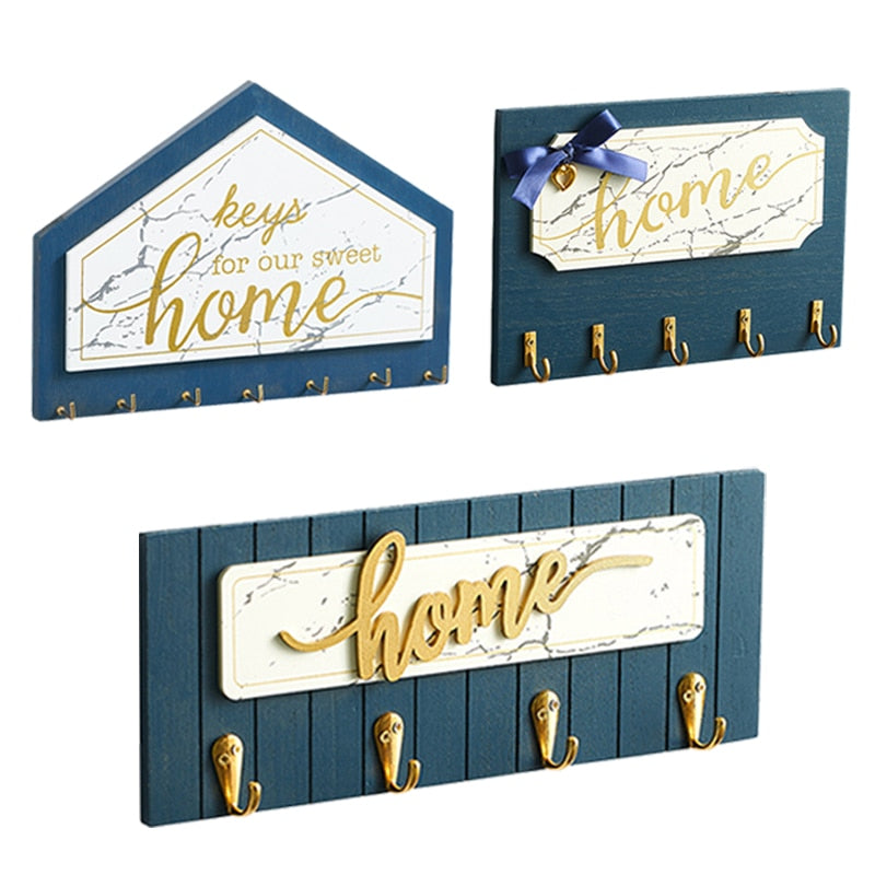Rack Storage Rack Key Wooden Hanger Home Wall Vintage Hallway Home Space Saving Small Bedroom Decorative Room Rack Home Decor