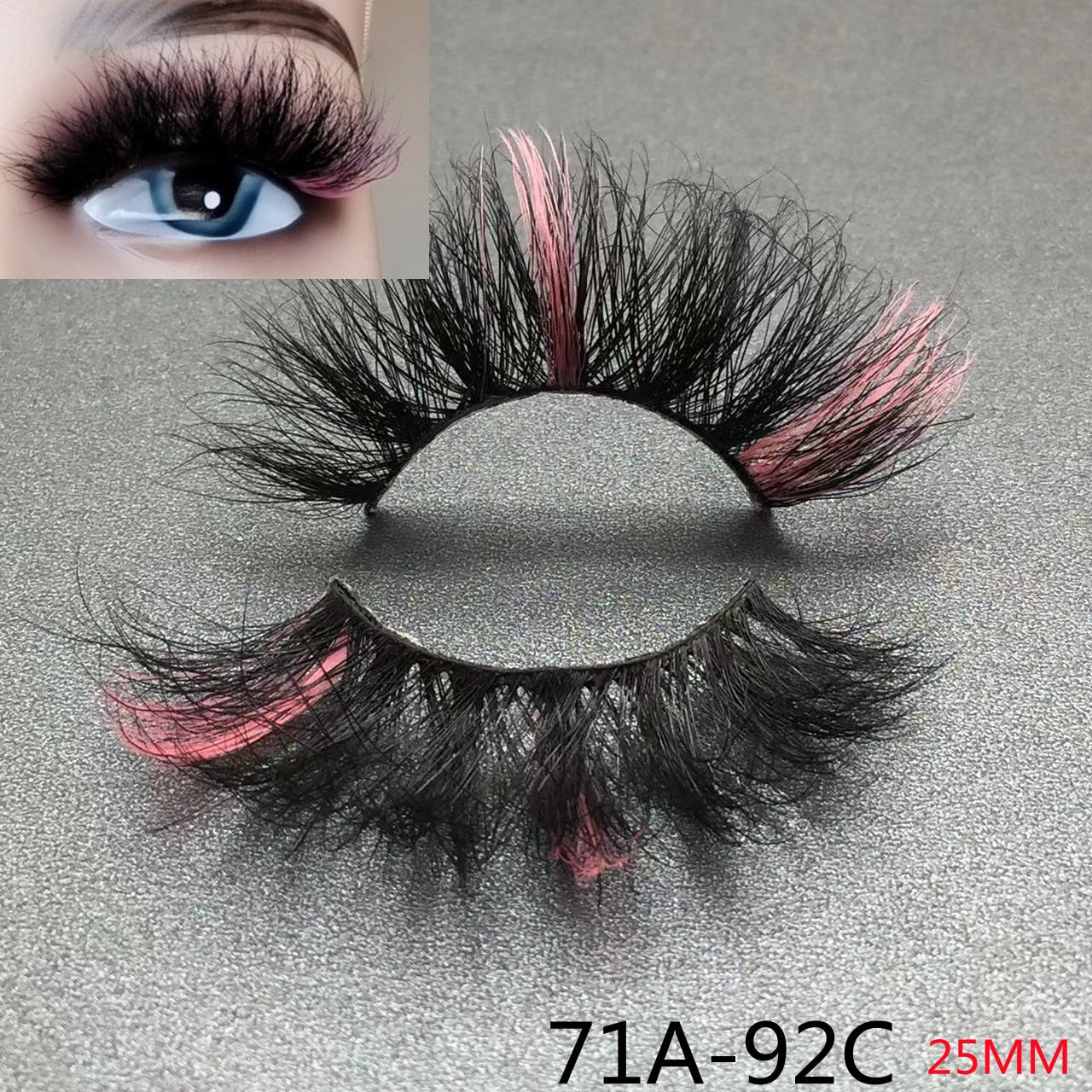 Rainbow Eye Lashes Cruelty Free Silk Lace Colored Eyelashes Dramatic Makeup Beauty Purple/pink/blue Cilias ombre eyelashes