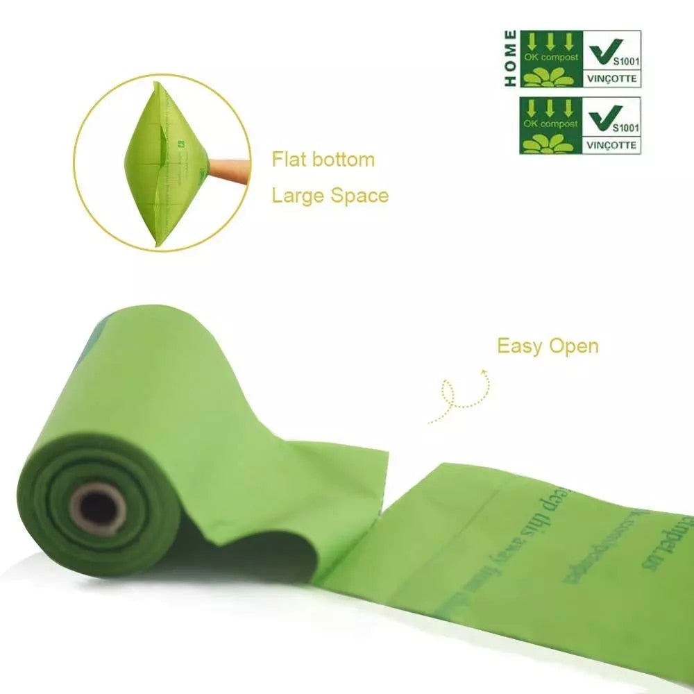 Compostable Dog Cat Poop Bags  240/120 Counts Biodegradable Waste Bag Supplies