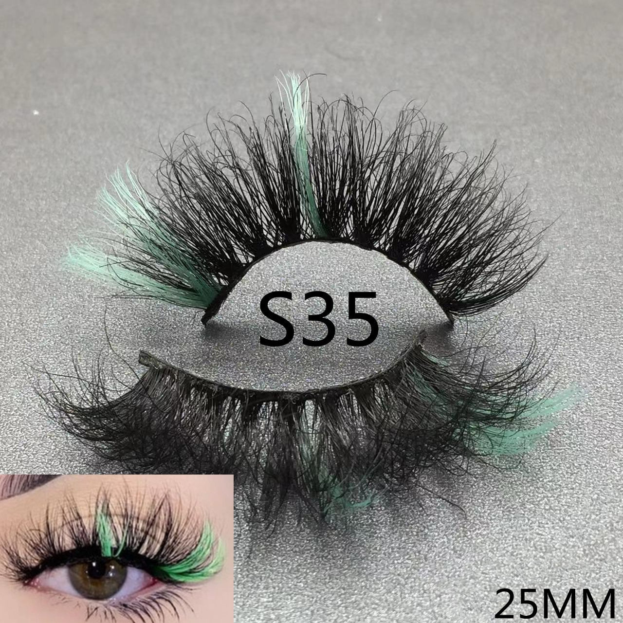 3D Mixed Color Mink Lashes Beauty Natural Individual Eyelashes Fluffy Lash Extension mix pink blue dramatic lash