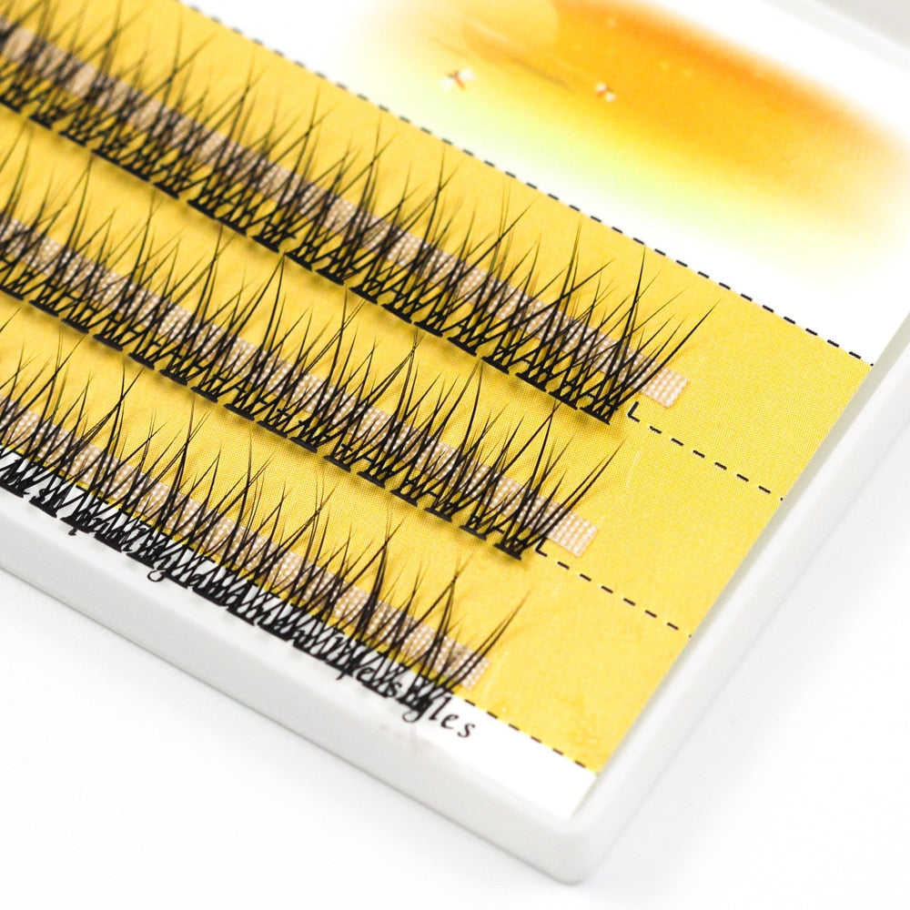 Grafting World Fish Tail Eyelash 8mm/10mm/12mm Dove Tail Individual Eyelash Extensions
