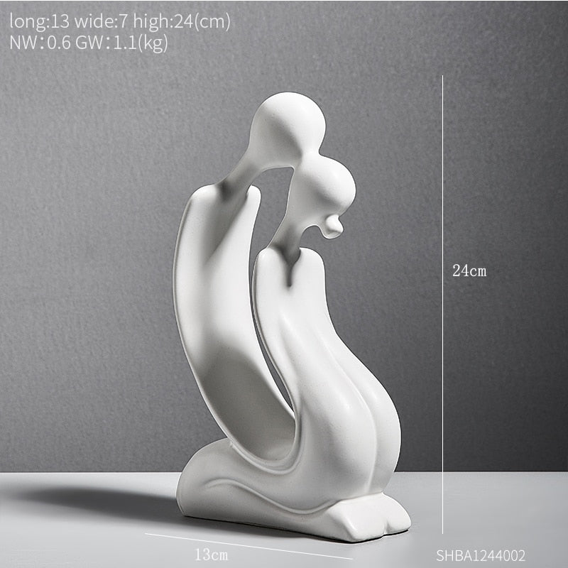 Abstract Sculpture Figurines for Interior Home Decoration Accessories Modern Decorative Figures House Decoration Office Decor