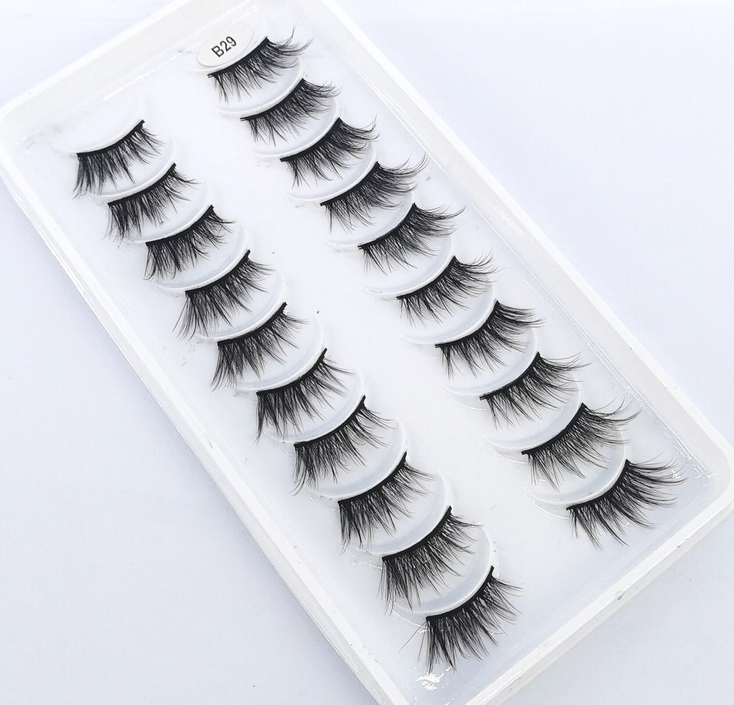 10 Pairs Crisscross Half Eye Lashes Natural False Eyelashes Handmade Faux 3D Mink Lashes Eyelash Extension