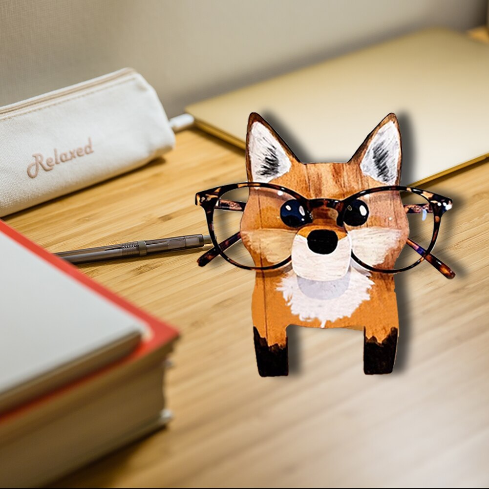 Animal Wood Carvings Glasses Display Rack Shelf Sunglasses Jewelry Holder for Home Office Showcase Decor